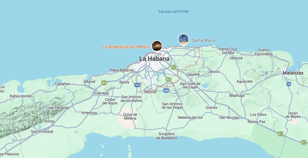 Ubicación de La Habana en Cuba