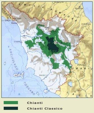 Mapa de Chianti