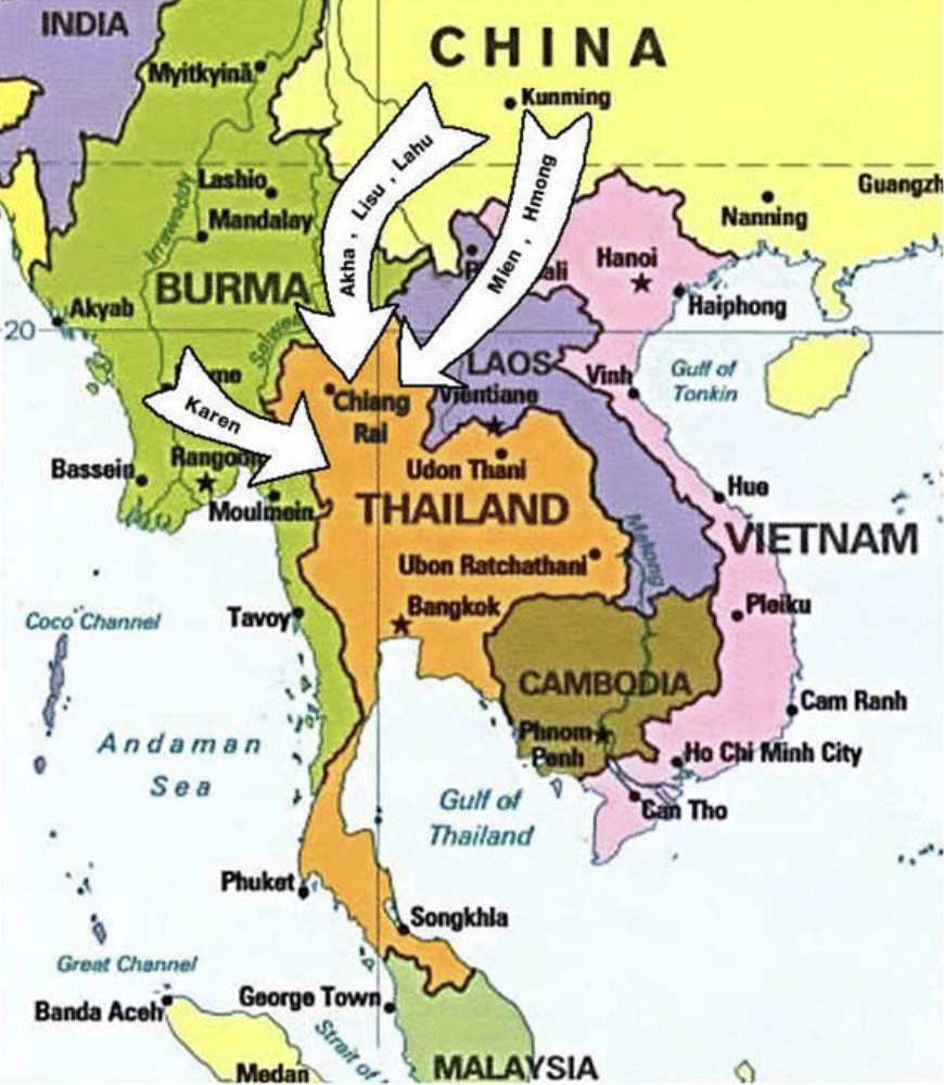 Norte de Tailandia y tribus