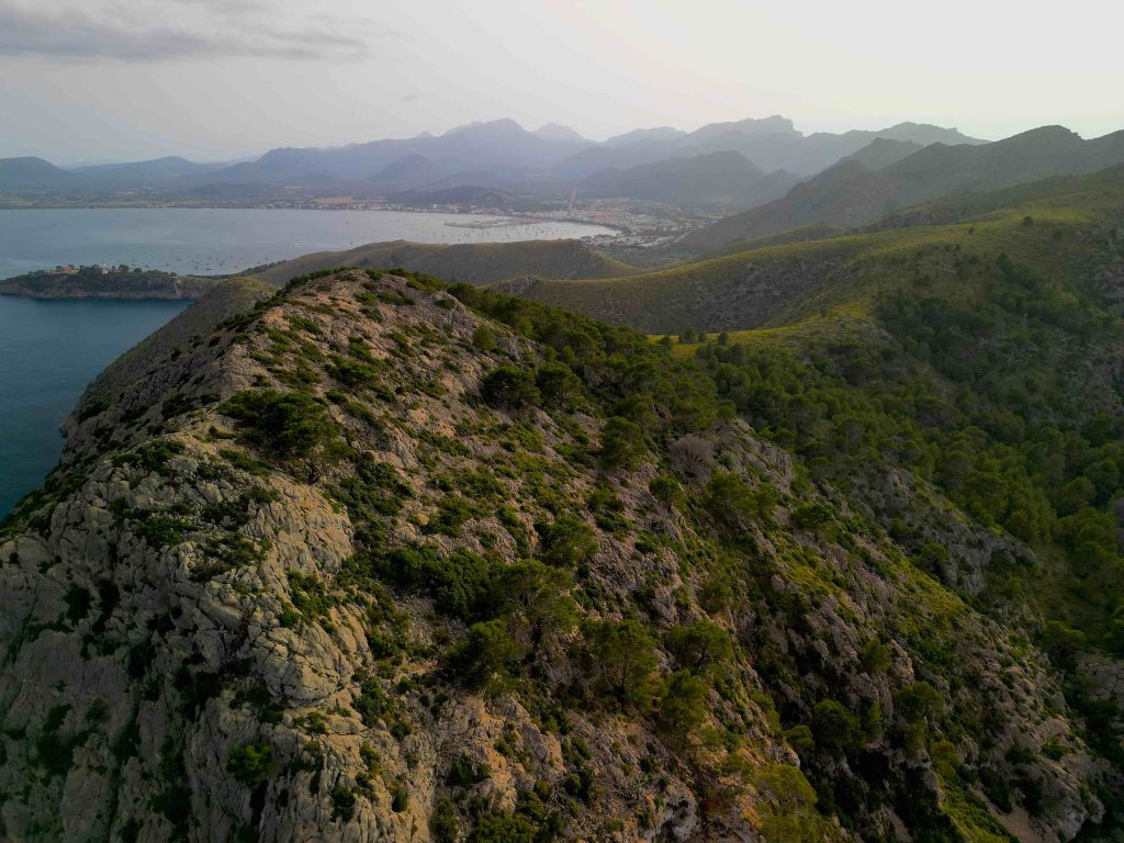 Vista del puerto de Pollensa desde Formentor